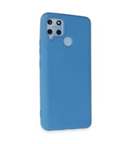 Realme C15 Kılıf Nano içi Kadife Silikon - Mavi