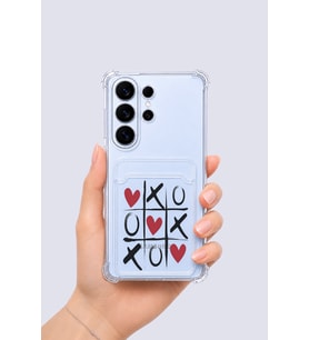 Samsung Galaxy S26 Ultra Kartlıklı XoXO Desenli Kılıf - GLST8696-8179