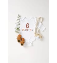Unisex Bebek 4 Ay Baskılı Body Zıbınlı Body Zıbın