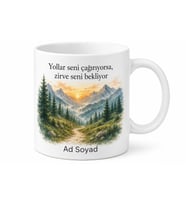 Doğa Yürüyüşü Manzara Temalı Kupa Bardak Dağcı Hediye Çay Kupası