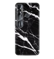 Tecno Spark 6 6 Go 8C 8 Pro 7 7 Spark 9 Pro Kılıf Desemli Silikon Siyah Şerit Mermer 1318