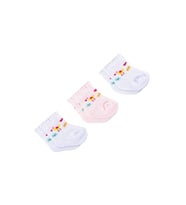 Kız Bebe Havlu Üçlü Set 1 Ay,6 Ay Çorap (Karışık)