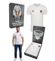 Beşiktaş Umbro Beşiktaş Antrenman Beyaz  Pamuklu T-Shirt  UV KUTU HEDİYELİ