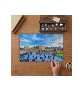 Açık Hava Buz Pateni Tasarımı 240 parça Ahşap Puzzle Ahşap Kutuda MP00935