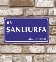 Kişiye Özel Metal Plaka Şanlıurfa 63 Retro Poster (29X15)