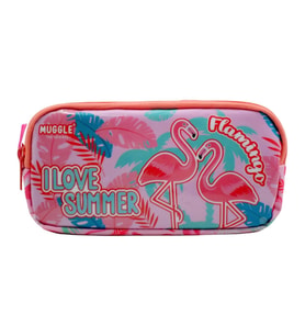 Muggle Kalem Çantası Flamingo Rose Mu-7273 (Karışık)