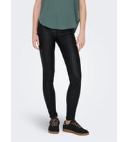 Only ONLANNE K MID WAIST COATED PNT NOOS Siyah Kadın Pantolon 15151791