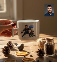 Kişiye Özel Karikatürlü Erkek Polis T Kupa Polis Günü Hediyesi