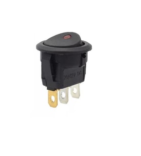 IC-132A  Yuvarlak Nokta Işıklı Anahtar On-Off 3P 12Volt