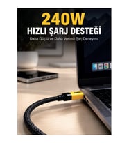 Çoklu Şarj Kablosu 240W, Hızlı ve Güçlü Bağlantı Seçeneği