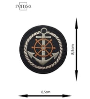 Ütü İle Yapışan Arma - Yama - Patch - Çapa Denizci Modeli (8,5cm x 8,5cm) (Renksiz)
