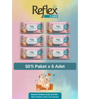 REFLEX Care Evcil Hayvanlar İçin Çok Amaçlı Hijyenik Temizleme Mendili 50'li x 6