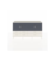 Arges Konsol 6 Raflı 6 Çekmeceli 4 Kapaklı 176x30x99 Aytaşı-Antrasit/Aytaşı