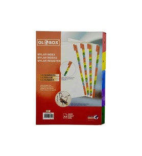 GLOBOX 6541 MYLAR KARTON AYRAÇ A4 1-5 RAKAM