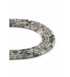 Jasper Doğal Taş Parlak Silindir Kesim 4x4mm Dizi [AA]