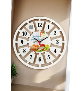 Beslenme ve Diyetetik Uzmanına Hediye Duvar Saati 40cm (Beyaz)