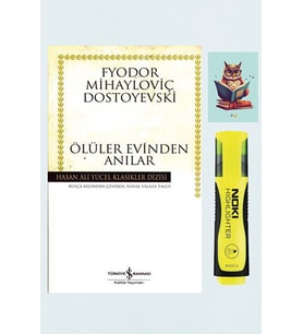 Ölüler Evinden Anılar - Dostoyevski - 9789944884044 - Sarı Fosforlu Kalem - Not Defterli Seti (Renksiz)