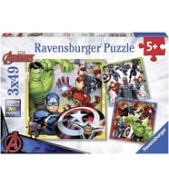 Ravensburger 3X49 Parça Yapboz Avengers (Krem)
