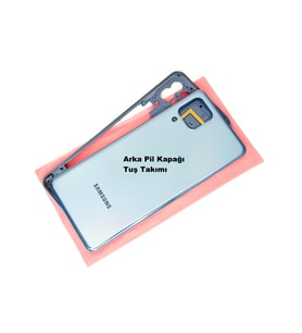 Tkgz Samsung Galaxy M32 KASA Arka Pil Batarya Kapağı Mavi