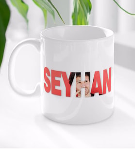 BK Gift Kişiye Özel İsimli Fotoğraflı Beyaz Kupa Bardak-3