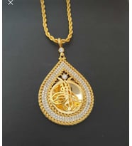 22 AYAR ALTIN KAPLAMA KADIN GOLD HALAT KORDON ZİNCİRLİ TUGRA KOLYE