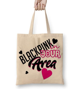 Blackpink Blackpınk Bez Çanta Uzun Saplı