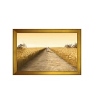 Manzara Temalı Kanvas Tablo 50 x 70 cm Gold Çerçeve