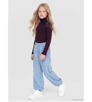 LCW Kids Mavi Balloon Fit Kız Çocuk Jean Pantolon