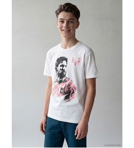 LCW Kids Beyaz Messi Baskılı Erkek Çocuk Tişört