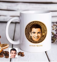 BK Gift Kişiye Özel Bitcoin Karikatürlü Beyaz Kupa Bardak-3