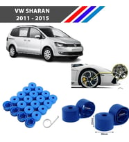 Otozet - VW Sharan Bijon Civata Kapağı Mavi Renk 20 Adetli Set 17mm 1K06011739B9