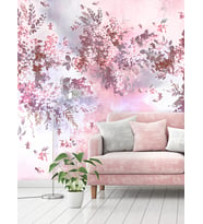 Dreamwall Küçük Çiçekli Ağaç Desenli Silinebilir Tekstil Duvar Kağıdı (Çok Renkli)