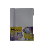 Bafix Telli A4 için Plastik Dosya 50'li - Gri (50 Li Paket)