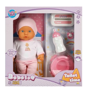 1030141 Sesli Bebelou Tuvalet Zamanı Bebek Seti 32 cm -Sunman