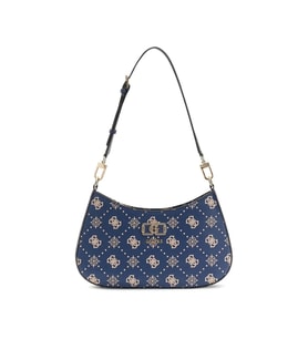 Guess Emelie Logolu Üstten Fermuarlı Kadın Lacivert Omuz Çantası HWGP9928180-NLO