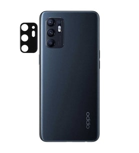 Oppo Reno 6 4G Uyumlu Zore 3D Kamera Camı (Siyah)