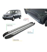 VLOKSWAGEN CADDY UZUN ŞASE NOKTALI YAN BASAMAK 2014 2015 2016 2017 2018 2019 2020