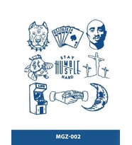 MGZ-002 MİNİ DOKUZLU DESEN ORTA BOY YARI KALICI DÖVME-TATTO