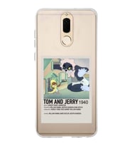 Huawei Mate 10 Lite Uyumlu Tom ve Jerry Desenli Şeffaf Telefon Kılıfı