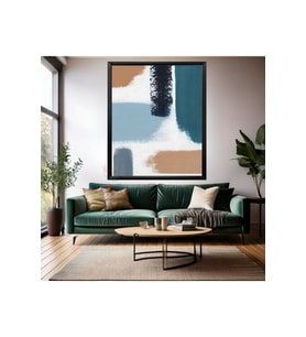 Ahşap Çerçeveli MDF Duvar Tablosu Sade Tasarım Ahşap Çerçeveli MDF Baskı Tablo Modern Salon Tablosu (Siyah)