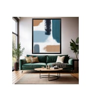 Ahşap Çerçeveli MDF Duvar Tablosu Sade Tasarım Ahşap Çerçeveli MDF Baskı Tablo Modern Salon Tablosu (Siyah)