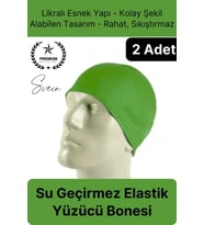 2'li Her Saça Uygun Su Geçirmez Bez Bone Likralı Yüzücü Deniz Havuz Elastik Unisex Kulak Korumalı