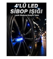 Mey İthalat® 4'lü Araç Sibop LED Işığı Otomatik Açılan Lastik Işığı Seti