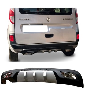 Renault Kangoo Difüzör Difizör Gri + Kare Egzoz Görünüm C Tip