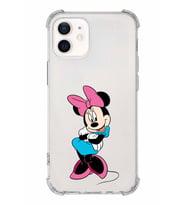 Apple iPhone 12 Mini Uyumlu Köşe Korumalı Antişok  Kapak Minnie Mouse Tasarımlı Şeffaf  Kılıf