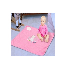 Çocuk Battaniyesi Ninni Söyleyen Battaniye Pembe 90*80 Cm