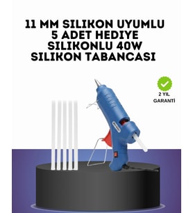 40w Sıcak Silikon Tabancası 5 Silikon Hediyeli Dayanıklı Tasarım