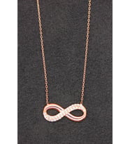 Bella Gloria Sonsuzluk Rose Gümüş Kolye (TGK0099)