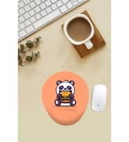 Fastfood Panda Desenli Bilek Destekli Mouse Pad