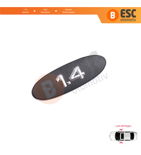 Renault Clio MK2 II BB CB Kangoo MK1 FC KC 7700422223 İçin Siyah 1.4 Kapı Bandı Çıta Yazısı